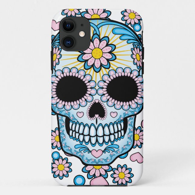 Colourful Sugar Skull Case-Mate iPhone Case (Back)