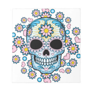 Colourful Sugar Skull Notepad