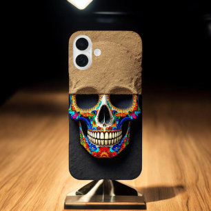 Colourful Sugar Skull Protection iPhone 16 Plus Case