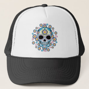 Colourful Sugar Skull Trucker Hat