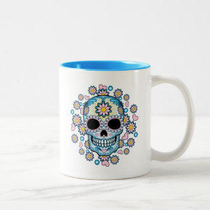 Colourful Sugar Skull Two-Tone Coffee Mug