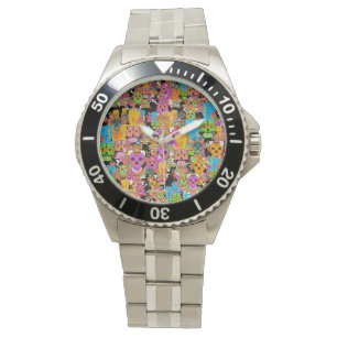 Colourful Sugar Skulls Pattern Watch