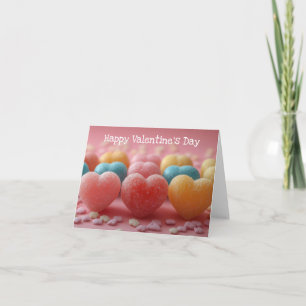 Colourful Suger Hearts Valentine's Greeting Card
