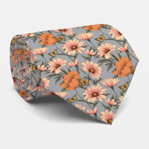 Colourful Summer Cottagecore Floral Neck Tie