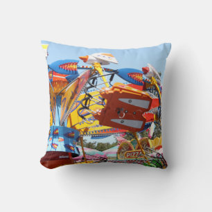 Colourful Summer County Fair Ride Experience Photo Cushion