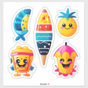 Colourful Summer Emoji Sticker