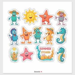 Colourful Summer Emoji Sticker