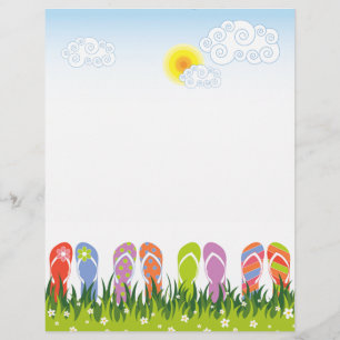 Colourful Summer Flip Flops Fun In The Sun Garden Flyer