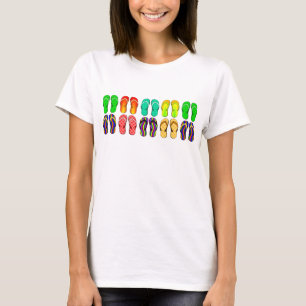 Colourful Summer Flip Flops T-Shirt