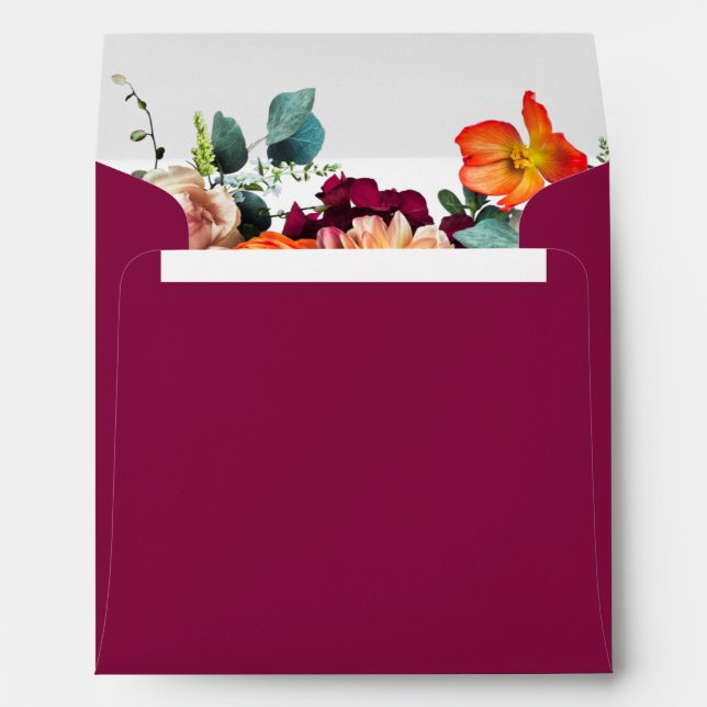 Colourful Summer Flowers Envelope (Back (Bottom))