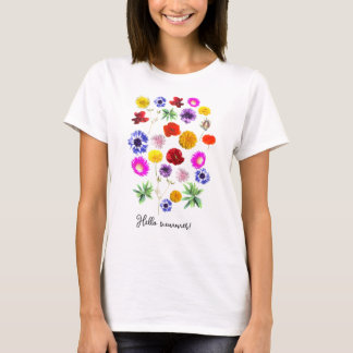 colourful summer flowers , hello summer T-Shirt