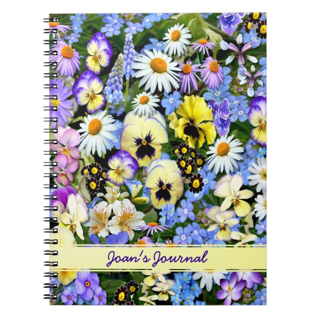 Colourful Summer Flowers Notebook (Front)