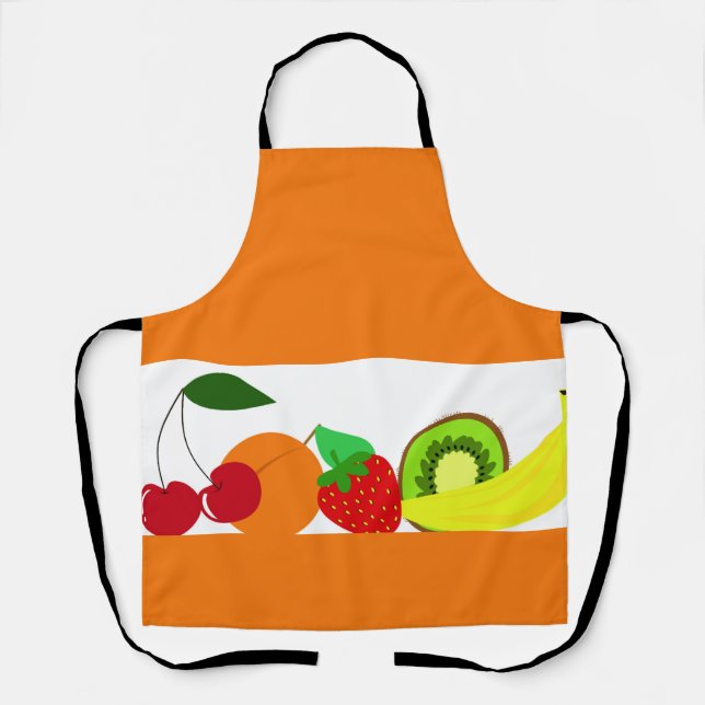 Colourful summer fresh fruit apron (Front)