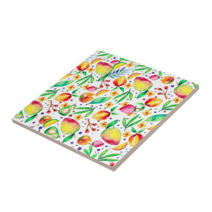 Colourful summer Frits pattern Tile