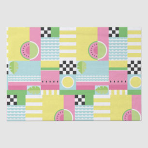 Colourful summer fruit mosaic pattern tissue paper