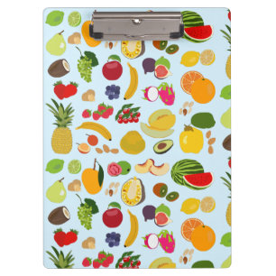 Colourful Summer Fruit Pattern Clipboard