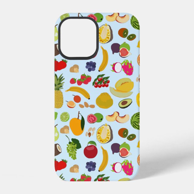 Colourful Summer Fruit Pattern iPhone Case (Back)