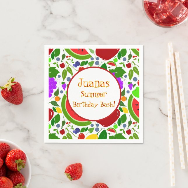 Colourful Summer Fruits  Napkin (Insitu)