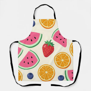 Colourful Summer Fruits Watermelon Orange Apron