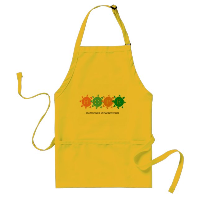 Colourful Summer Fun Sun MONOGRAM Hope Standard Apron (Front)