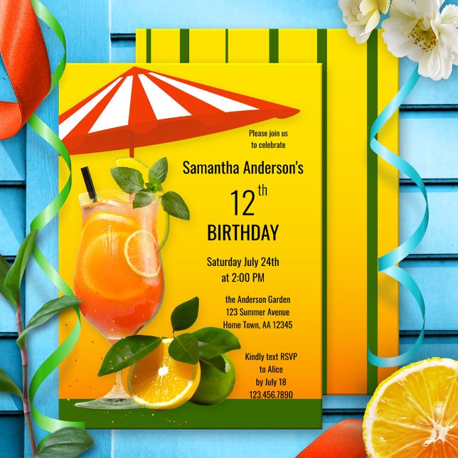 Colourful Summer Garden Birthday Invitation (Creator Uploaded)