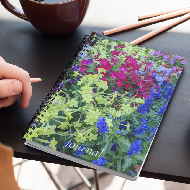 Colourful Summer Garden Floral Notebook (In Situ)