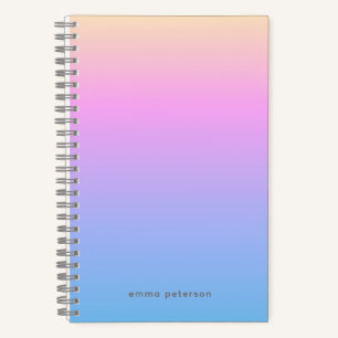 Colourful Summer Gradient & Name Notebook