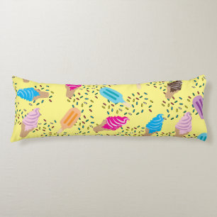 Colourful Summer Ice Cream Ice Pops Pattern Body Cushion