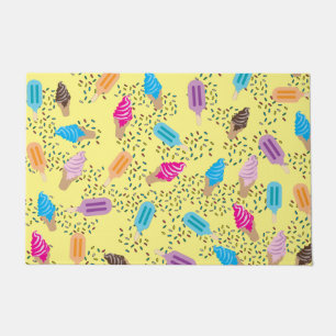 Colourful Summer Ice Cream Pattern Doormat