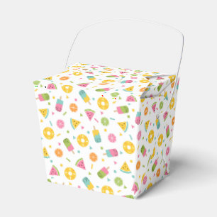 Colourful summer ice-cream pattern favour box