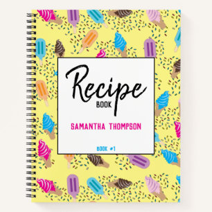 Colourful Summer Ice Cream Pattern Notebook