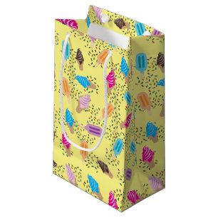 Colourful Summer Ice Cream Pattern Small Gift Bag