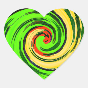 Colourful Summer l Love Wave Colours Heart Sticker