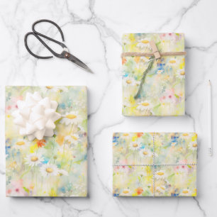 Colourful Summer Meadow Wildflowers  Wrapping Paper Sheet
