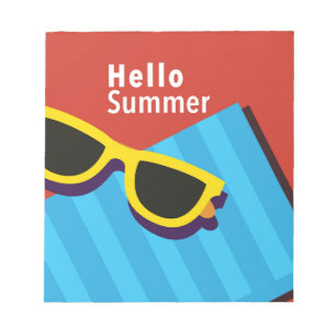Colourful summer notepad