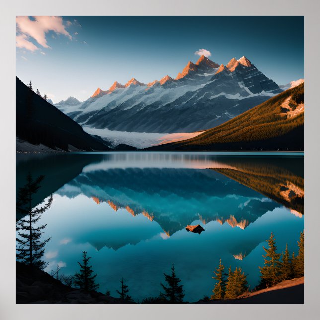 Colourful Summer Panorama Of The Lac Blanc Lake  Poster (Front)