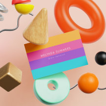 Colourful Summer Personalised Business Card