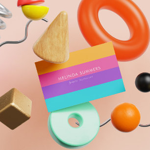 Colourful Summer Personalised Business Card