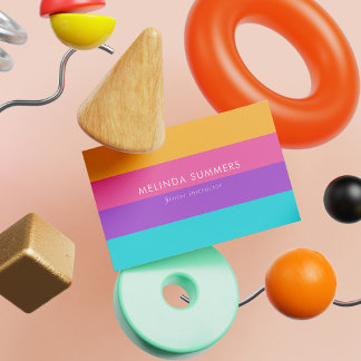 Colourful Summer Personalised Business Card