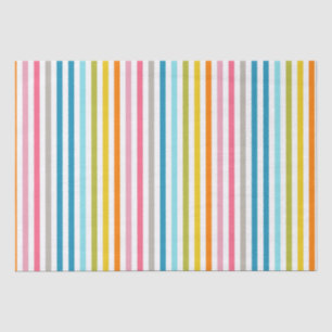 Colourful Summer Rainbow Stripes Tissue Paper