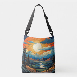 Colourful Summer Sunset In A Canyon Crossbody Bag