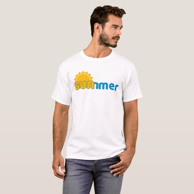 Colourful Summer T-Shirt – Beachy Vibes Gift for F (Front Full)