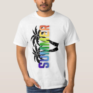 Colourful Summer vibe t-shirt vertical Typograph