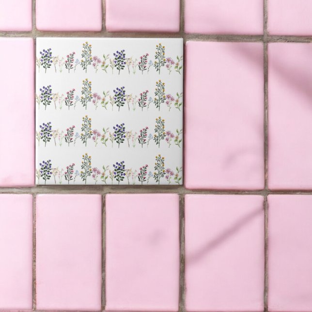 Colourful Summer Wildflower Pattern Tile (Creator Uploaded)
