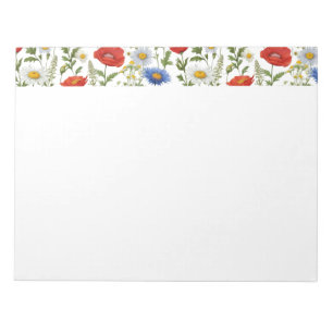 Colourful Summer Wildflowers Notepad