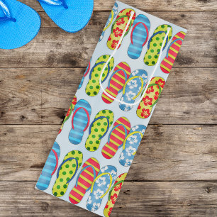 Colourful Summertime Tropical Whimsical Flip Flops Wine Gift Bag