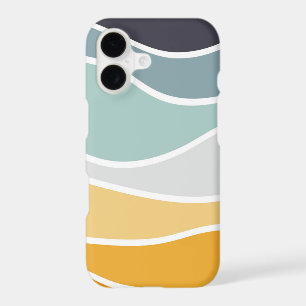 Colourful summery retro style waves