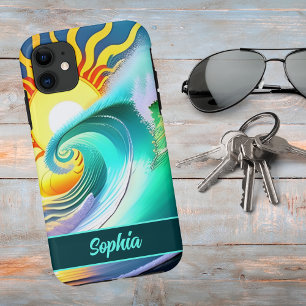 Colourful Sun and Surf Signature  iPhone 11 Case