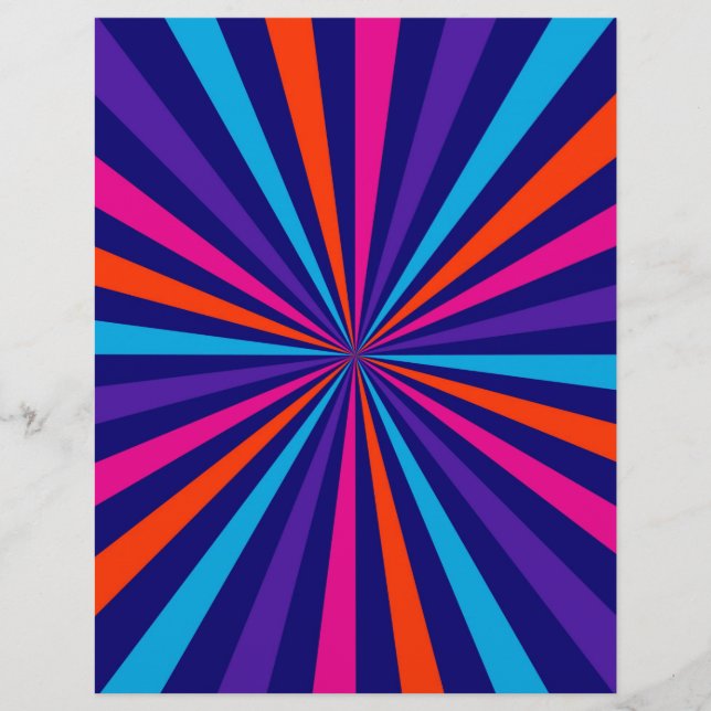 Colourful Sun Burst Spinning Wheel Design (Front)