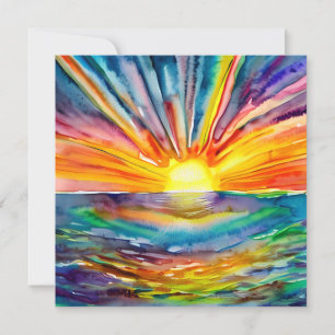 Colourful Sun Rays over the Water Reflection AI Ar